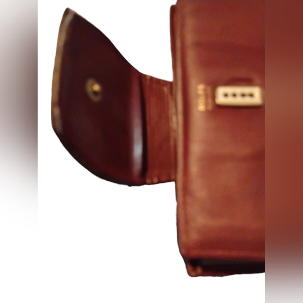 vintage Rolfs Brown Leather Wallet With Kisslock - Picture 4 of 11